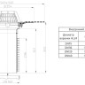 Кровельная воронка HL69H/5 DN 160 универсальная с полимербитумным полотном с вертикальным выпуском 2