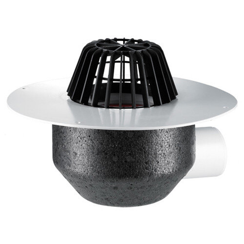 Кровельная воронка HL64P/1 DN 110 стандарт для гидроизоляции из ПВХ с горизонтальным выпуском