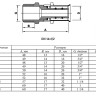 Переходник VALTEC VTm.201 НР 1/2" DN 16x15 PN 10 латунный никелированный 2