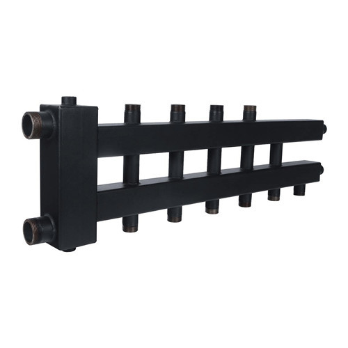 Коллектор распределительный ROMMER RDG-0018-024036 6-ти контурный НР 1"x1 1/2" Ду 40 Ру 4 дублёр компакт с гидравлическим разделителем 1