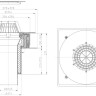 Кровельная воронка из профлиста HL63P/2 DN 125 с гидроизоляционным полотном из ПВХ 2