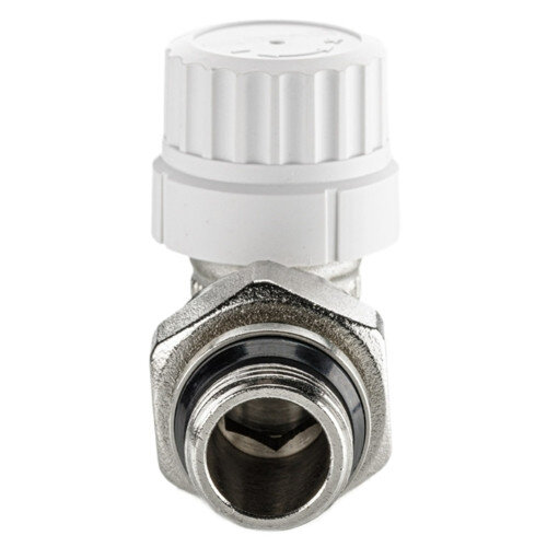Клапан радиаторный Valtec VT.037 1/2" М30х1,5 DN 15 PN 10 угловой с преднастройкой
