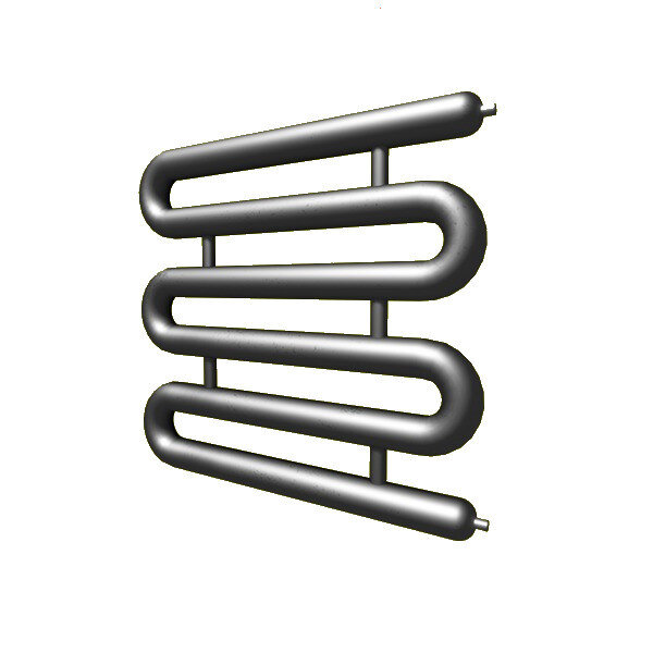 Регистр отопления РЗЭ-6x76x2,5-10000 змеевиковый шестирядный с эллиптическими заглушками