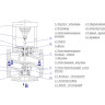 Клапан регулирующий TRV-3 Ду 20 Ру 16 трехходовой Теплосила 4