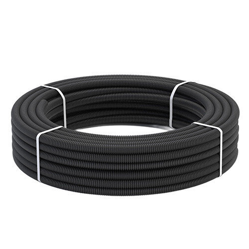 Труба гофрированная Stahlmann PT 15А Ру 15 из нержавеющей стали SS304, черная, 30 м