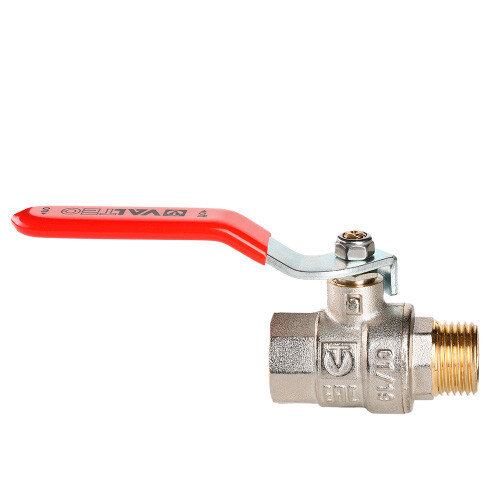 Кран шаровой VALTEC BASE 1/2" Ду15 Ру16 с внутренней - наружной резьбой VT.215.N.04