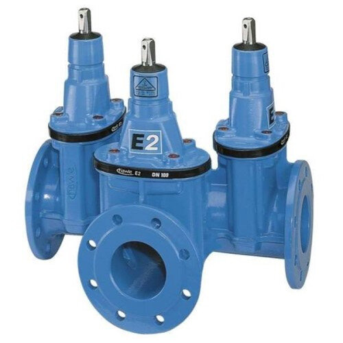 Задвижка HAWLE 4450E2 DN 80/2 PN 16 фланцевая клиновая чугунная с обрезиненным клином типа Комби-III с пожарной подставкой