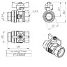 Кран шаровой VALTEC СТАНДАРТ 3/4" Ду20 Ру40 без покрытия с внутренней–наружной резьбой VT.123.GN.05 5