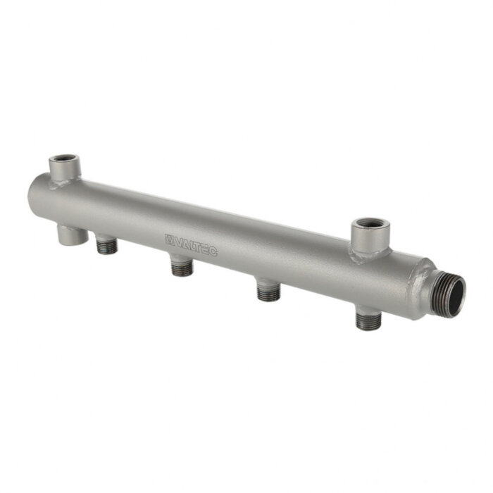 Коллектор распределительный VALTEC VTc.510.BS.060408 8 отводов ВР-НР 1"x1/2" DN 25 PN 16 без регулировки