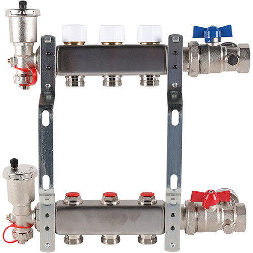 Коллектор ROMMER в сборе без расходомеров 3 выхода