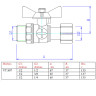 Кран шаровой VALTEC Ду15 (1/2" x 1/4") Ру16 для подключения манометра с внутренней резьбой VT.807.N.0402 5