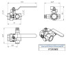Кран шаровой VALTEC 1/2" Ду15 Ру40 муфтовый с дренажем и воздухоотводчиком VT.245.N.04 5
