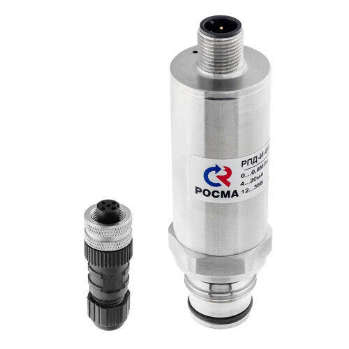 Датчик давления с фронтальной мембраной РОСМА РПД-И-ФМ с11 с разъемом М12х1 Дкорп=27мм 0-0,25 МПа кл. 0,5 G1" УТ-00048358