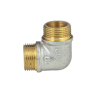 Угольник латунный Aquasfera 9005 DN 15 PN 40 резьба - 1/2'', покрытие - никель, с ребордой, резьбовой НР-НР, 9005-01 2