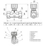 Балансировочный клапан латунный Aquasfera EURO 2014 DN 32 PN 16 резьба - 1 1/4'', ручной, резьбовой ВР-ВР, 2014-04 2