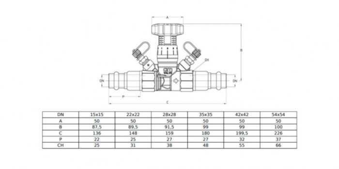 Клапан Cim 787OTPRF Ду 54 Ру 25 балансировочный Cimberio