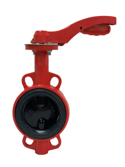 Затвор дисковый поворотный РАШВОРК 200 Ду65 Ру16 межфланцевый чугунный, диск - чугун GJS-400-15 (GGG40), уплотнение EPDM