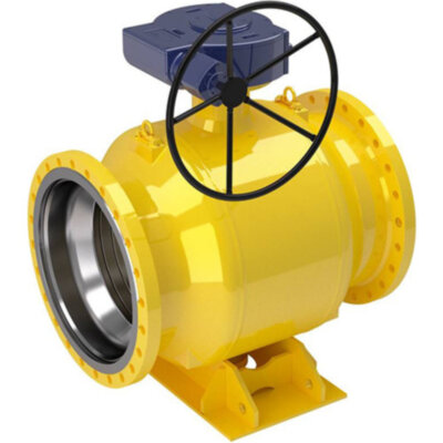 Кран шаровой NAVAL 280543 DN 800 PN 16 стальной стандартнопроходный фланцевый для газа с редуктором