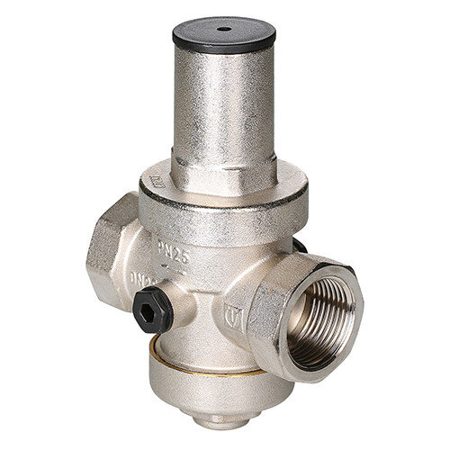Редуктор давления VALTEC VT.086.NH.06 1'' DN 25 PN 25 поршневой, регулируемый, прямого действия, латунный с никелевым покрытием