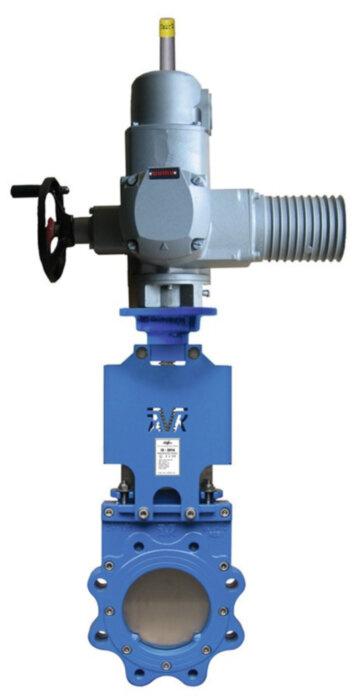 Задвижка шиберная с выдвижным шпинделем с электроприводом AVK 702/70 PN 10 DN 50