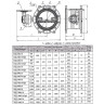 Затвор ЭНЭКОС Вр1 DN 600 PN 16 поворотный фланцевый с двойным эксцентриком с редуктором и штурвалом 2