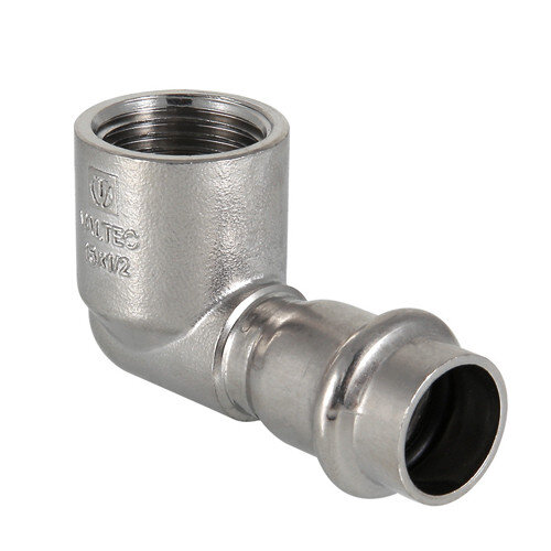 Угольник 90 градусов VALTEC VTi.952.I ВР 1/2 " DN 18x15 PN 16 нержавеющая сталь