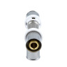 Тройник латунный Aquasfera 8009 DN 32.5 PN 16 покрытие - никель, пресс, 8009-04 3