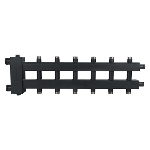 Коллектор распределительный ROMMER RDG-0018-024037 7-ми контурный НР 1"x1 1/2" Ду 40 Ру 4 дублёр компакт с гидравлическим разделителем 2