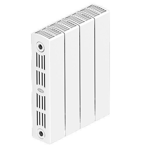 Радиатор монолитный биметаллический RIFAR SUPReMO VENTIL 350 4 секции нижнее левое подключение белый