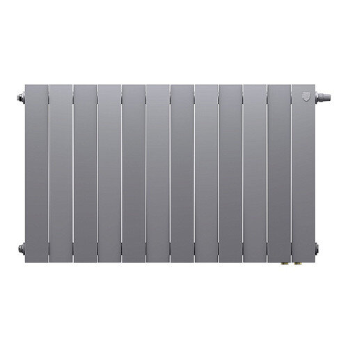 Радиатор биметаллический Royal Thermo PianoForte 500 VD (12 секций) Silver Satin