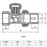 Клапан радиаторный VALFEX VF.020.NN ВР-НР 1/2" DN 15 PN 10 настроечный прямой 2