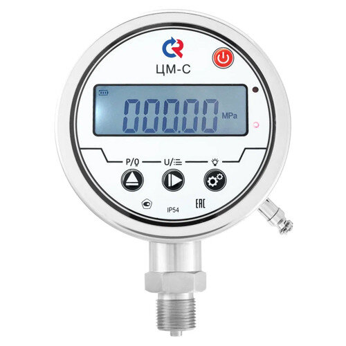 Вакуумметр РОСМА ЦМ-С-В-521Р (-0,1...0 MПa) Дкорп=100мм кл. 0,1 M20x1,5 цифровой радиальный с аналоговым выходом 4-20мА УТ-00052195