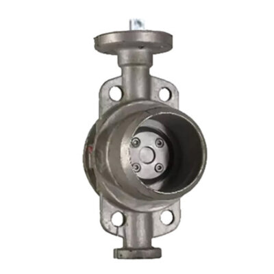 Затвор Kvant Ду 80 Ру 16 дисковый поворотный под приварку с тройным эксцентриситетом корпус-углеродистая сталь диск-углеродистая сталь металл с голым штоком