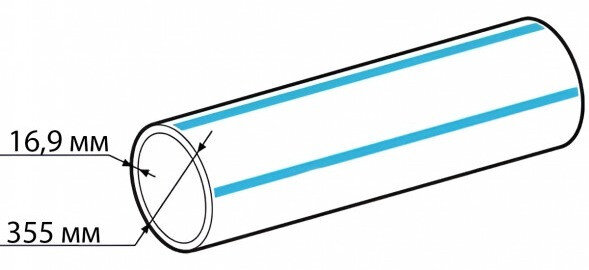Труба ПНД 355х16,9 SDR 21 ПЭ 100 ГОСТ 18599-2001 питьевая