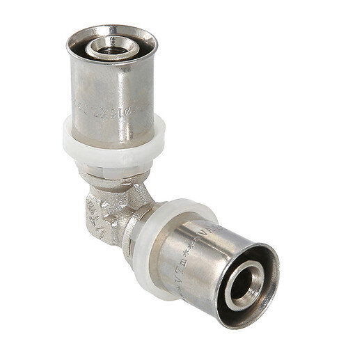 Угольник 90 градусов VALTEC VTm.251 DN 16 PN 10 латунный никелированный