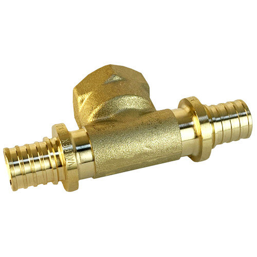 Тройник надвижной VALFEX VF.432.AF ВР 1/2" Ду 20х20 Ру 16 переход на внутреннюю резьбу, латунный