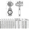 Затвор дисковый чугунный Benarmo DN 200 PN 16 поворотный межфланцевый с электроприводом Q-250 380В 2