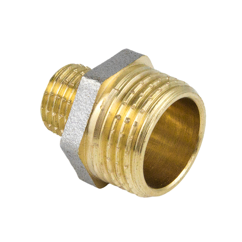 Ниппель латунный Aquasfera 9023 DN 40х50 PN 16 резьба - 1 1/2''x2'', покрытие - никель, переходной резьбовой НР-НР, 9023-14