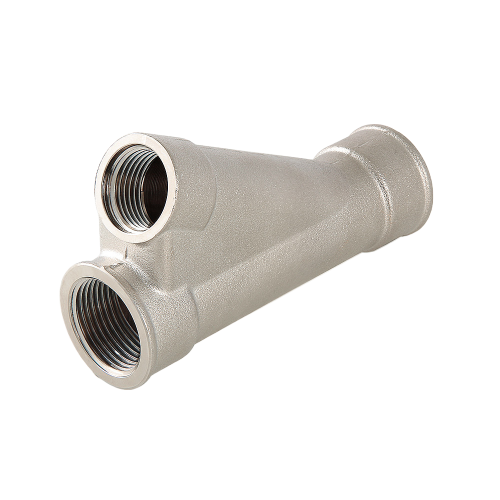 Латунный тройник VALTEC 1" х 1/2" косой для гильзы под погружной датчик температуры VTr.136.N.0604