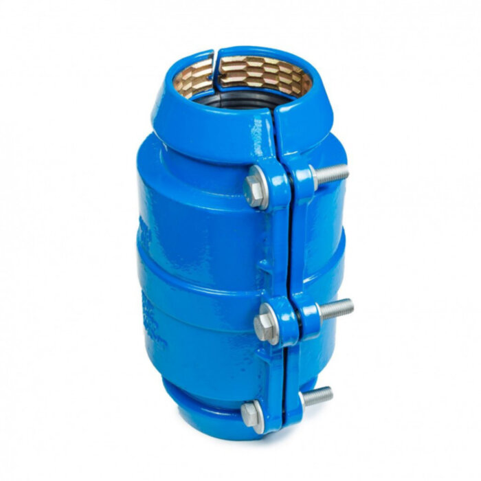 Муфта ремонтная для пластиковых труб UR-CAST UR-41 DE 160 мм PN 16 чугунная