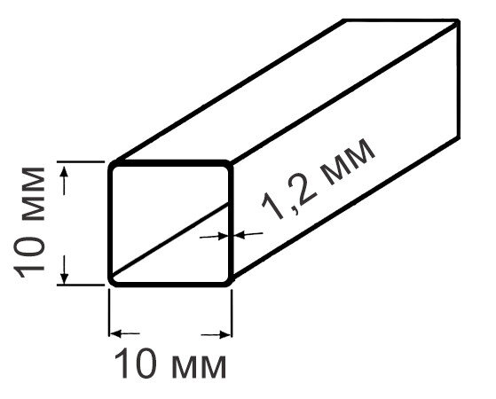 Труба 10х10х1,2 09Г2С ГОСТ Р 54157-2010 стальная квадратная профильная