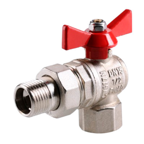 Кран шаровой VALTEC BASE 3/4" Ду20 Ру40 угловой с полусгоном VT.228.N.05 3