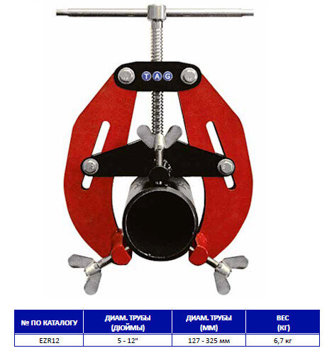 Центратор струбцина быстрозажимной TAG Pipe EZR12 (127-325)