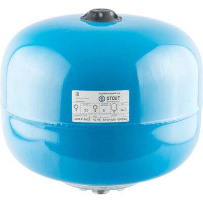 Расширительный бак STOUT STW-0001 гидроаккумулятор 24 л. вертикальный