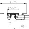 Корпус трапа HL90КD DN40 горизонтальный выпуск, перфорированный фланец 2