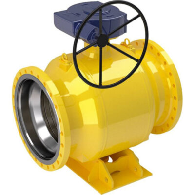 Кран шаровой NAVAL 280504 DN 800 PN 25 стальной стандартнопроходный фланцевый для газа с редуктором