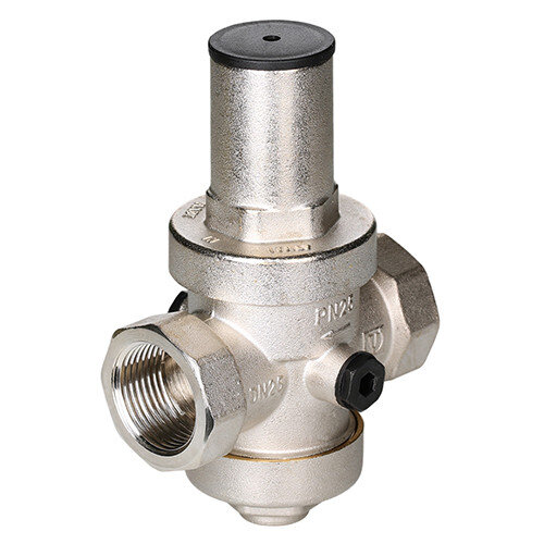 Редуктор давления VALTEC VT.086.NH.07 1 1/4'' DN 32 PN 25 поршневой, регулируемый, прямого действия, латунный с никелевым покрытием