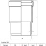 Муфта длинная PP-MD Ostendorf Skolan Safe SKL DN 110 (патрубок компенсационный) 2