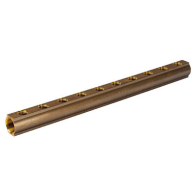 Коллектор распределительный Luxor CD 457 10 выходов ВР 1"х1/2" DN 25 PN 10 без регулировки