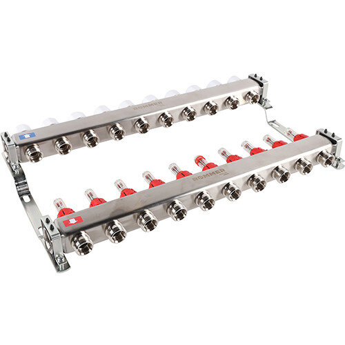 Коллектор ROMMER с расходомерами 10 выходов